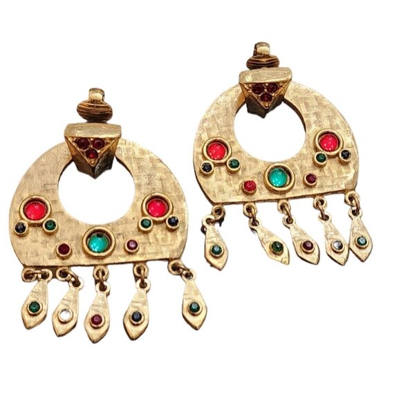 Vintage Dangle Clip Earrings (A2497)